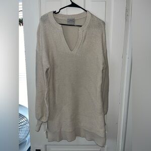 Urban Outfitters Cream V-Neck Sweater Dress